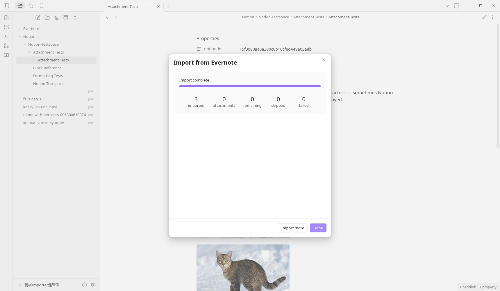 Evernote içe aktarma tamamlandı 3 içe aktarılan 0 ekleri 0 başarısız oldu
